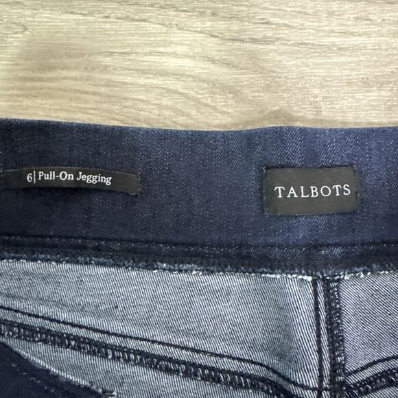 Talbots Pull On Jegging High Rise Skinny Jeans Dark Wash sz 6 - Picture 4 of 6